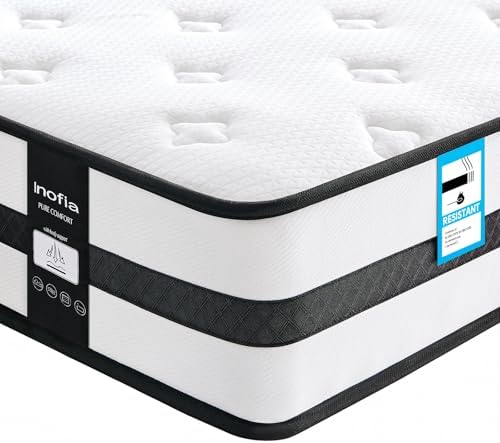 Night Support Trial Sleep Zone Firm 4FT6, Inch Cooler Double Foam & Inofia Hybrid Memory with Sprung Fabric, 10.3 Collection, Home Medium Knitted 100 Foam Memory Mattresses Mattress Original
