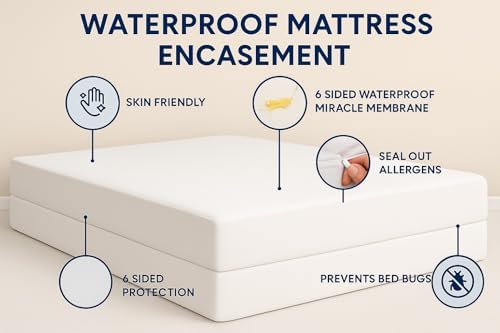 Double Waterproof Mattress Encasement 138×190×30