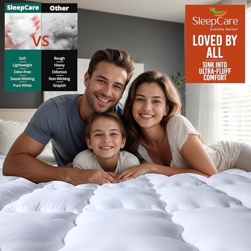 Double Quilted Mattress Topper Thick