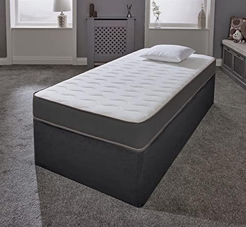 Foam Spring Coil | Cooltouch | | & eXtreme 3ft Hybrid ltd Bed Mattress | x | Cooltouch Grey Single Plush (90cm Deep | Maximum Feel Sleep | Plus Memory 190cm) Surface Colours Value comfort 18cm